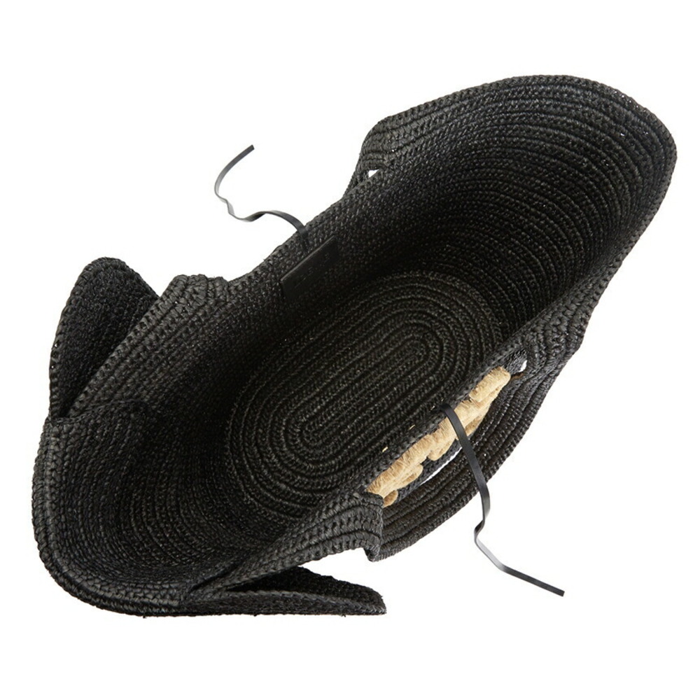LOEWE x Paula Ibiza Elephant Raffia Basket Bag Black - Picture 6 of 9